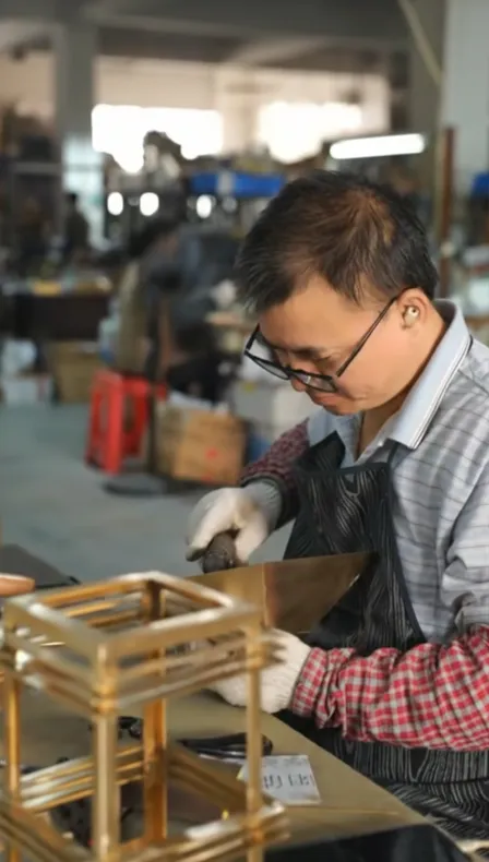 Hand-soldering brass lantern joint with torch