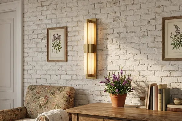 Alabaster and brass wall sconce bespoke commission